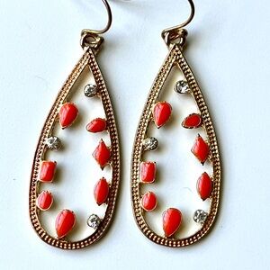 Orange & Diamond earrings